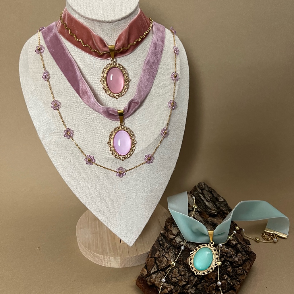 Princess Statement Choker -Glam Pastel Color Choker - Elegant Trendy Prom Choker 37$